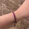 Vintage 14k White Gold 9.28cttw Ruby Sparkling Vibrant Tennis Bracelet - Video showing the piece