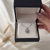 Vintage 14k White Gold 1.88cttw Aquamarine Diamond Clover Charm Pendant - Video showing the piece