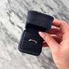 Vintage 14k Yellow Gold .77cttw Blue Sapphire East-West Oval Line Ring 8.75