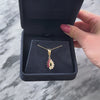 Vintage 14k Yellow Gold Ruby .378cttw Diamond Sparkling Teardrop Waterfall Pendant - Video showing the piece