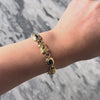 Vintage Heavy 14k Yellow & White Gold Sapphire Ruby Bold Geometric Bracelet - Video showing the piece
