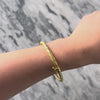 Vintage Italian 14k Yellow Gold Textured Twist Bangle Bracelet - Video showing the piece