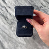 Vintage 14k White Gold .83ct Aquamarine Diamond Lovely Square Cushion Pinched Shoulder Ring - Video showing the piece