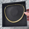 Vintage Italian 14k Yellow Gold Wide Tubogas Necklace - Video showing the piece