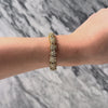 Vintage 14k Yellow Gold 6.888cttw Diamond Bold Floriform Cluster Bracelet - Video showing the piece