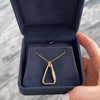 Vintage Italian Heavy Large Triangle Carabiner Clip Charm / Pendant 18k Yellow Gold - Video showing the piece