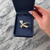Vintage 14k Yellow Gold .69cttw Opal Garnet Fantastic Dragonfly Pin - Video showing the piece