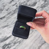 Vintage 14k Rosy Yellow Gold Jade Cabochon Line Ring - Video showing the piece