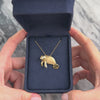 Vintage Substantial 14k Yellow Gold Personable Textured Manatee Slide Pendant - Video showing the piece