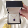 Dramatic Vintage 14K Yellow Gold 5.57Ct Amethyst Diamond Pendant - Video showing the piece