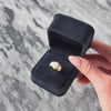 Vintage 14k Yellow Gold 2cttw White Opal Diamond Glimmering Bold Trio Ring - Video showing the piece