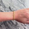Vintage 18k Yellow Gold Chic Chunky Paperclip Link Bracelet - Video showing the piece