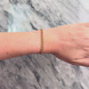 Vintage Heavy 14k Rosy Yellow Gold Classic Gleaming Curb Link Bracelet - Video showing the piece