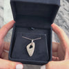 Vintage Heavy 18k White Gold [Custom Carat] Artistic Brushed Triangular Pendant - Video showing the piece
