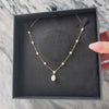 Vintage 14k Yellow Gold Pearl Diamond Lovely Lustrous Heart Station Necklace - Video showing the piece