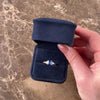 Vintage 14k Yellow & White Gold 1.42ct Blue Sapphire Diamond Striking Trilliant Accent Trio Ring - Video showing the piece