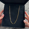 Vintage 14k Yellow Gold Chic Long Paperclip Link Necklace - Video showing the piece