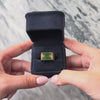 Vintage Heavy 14k Yellow Gold Spinach Jade Brushed Geometric Bar Ring - Video showing the piece