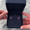 Vintage 10k Yellow Gold 3.5cttw Amethyst Chic East-West Stud Earrings - Video showing the piece