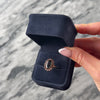 Vintage 10k Yellow Gold 3.89cttw Garnet Wonderful Elongated Oval Halo Ring - Video showing the piece
