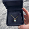 Vintage 14k Yellow Gold Opal Diamond Striking Sparkling Oval Halo Pendant - Video showing the piece