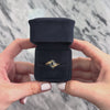 Vintage 14k Yellow Gold .57cttw Blue Sapphire Open Swirl Accent Ring - Video showing the piece