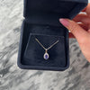 Vintage 14k White Gold 1.16ct Tanzanite Diamond Vibrant Oval Halo Pendant -Video showing the piece