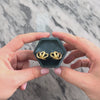 Vintage Italian 18k Yellow Gold Artistic Glittering Loop Omega-Back Earrings -Video showing the piece
