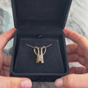 Vintage 14k Yellow Gold Diamond Elegant Abstract Ribbon Slide Pendant - Video showing the piece