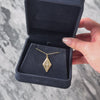 Vintage Large 10k Yellow Gold .264cttw Diamond Star-Set Rhombus Charm / Pendant - Video showing the piece