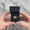 Estate 14k Rose Gold 5.27ct Amethyst Diamond Flashing Claw-Prong Cocktail Ring - Video showing the piece