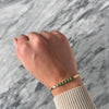 Vintage 14k Yellow Gold Emerald Diamond Herringbone Alternating Line Bracelet - Video showing the piece