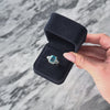 Vintage 14k White Gold 4.6cttw Blue Topaz Diamond Bright Statement Ring - Video showing the piece
