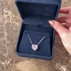 Vintage 18k White Gold Pink Sapphire Diamond Romantic Pavã© Heart Enhancer Pendant - Video showing the piece