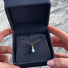 Antique 14k Yellow Gold Pearl Robin's Egg Blue Enamel Drop Charm / Pendant - Video showing the piece