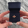 Antique 14k Rosy Yellow Gold Synthetic Ruby Pearl Fabulous Accented Shoulder Ring - Video showing the piece