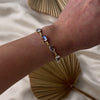 Vintage 14k Yellow Gold 12.6cttw Blue Sheen Moonstone Station Bracelet - Video showing the piece