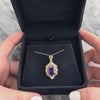 Vintage 14k Yellow Gold 5.24ct Amethyst Diamond Fancy Hexagonal Dangle Pendant - Video showing the piece