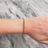Vintage 18k Yellow Gold .58cttw Blue Sapphire Diamond Sparkling Line Foxtail Link Bracelet - Video showing the piece