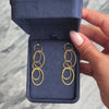 Estate Italian 14k Yellow Gold Cascading Interlocking Oval Dangle Earrings - Video showing the piece