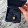 Antique Victorian 14k Yellow & Rosy Yellow Gold Diamond Pearl Beautiful Satin Star-Set Cabled Disc Charm / Pendant - Video showing the piece
