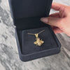 Vintage 14k Yellow Gold .268cttw Diamond Figural Honeybee Pendant - Video showing the piece