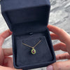 Vintage 14k Yellow Gold .87ct Pink Garnet Green Garnet Cherry Bright Oval Halo Pendant - Video showing the piece