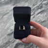 Vintage 14k Yellow Gold Bold Geometric Signet Ring Onyx - Video showing the piece