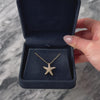 Vintage 18k Yellow Gold .50cttw White & Champagne Diamond Starfish Pendant - Video showing the piece