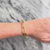 Vintage Italian 14k Yellow Gold Chic Chunky Elongated Oval Link Bracelet - Video showing the piece