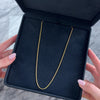 Vintage Italian 1.6mm 14k Yellow Gold Sleek Snake Chain Link Chain - Video showing the piece