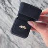 Vintage 14k Yellow Gold Pearl Blue Sapphire Diagonal Band Ring - Video showing the piece