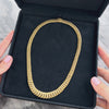 Vintage Italian 14k Yellow Gold Bold Graduated Flat Chain Necklace - Video showing the piece