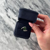 Vintage Platinum 2.3ct Green Tourmaline Diamond Striking Pavã© Emerald-Cut Bypass Ring - Video showing the piece